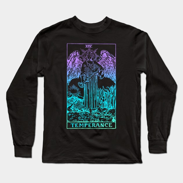 Temperance Tarot Card Long Sleeve T-Shirt by srojas26